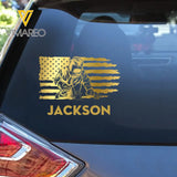 Personalized Welder US Flag Custom Name Decal Printed KVH241643
