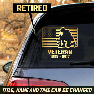 Personalized US Veteran Service Time Australia Flag Decal Printed QTHN241675