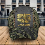 Personalized US Welder Working US Camo 3D Cap Printed QTKH241695