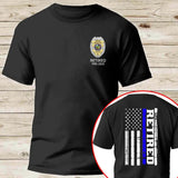 Personalized US Police Badge & Service Time Retired Police Officer T-shirt Printed KVH241761