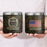 Personalized US Firefighter US Flag Custom Department & ID Coffee Cup Printed VQ241771