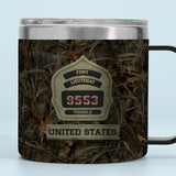 Personalized US Firefighter US Flag Custom Department & ID Coffee Cup Printed VQ241771