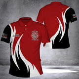 Personalized US Firefighter Logo US Firefighter Flag Polo Shirt 3D Printed QTVQ241872