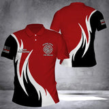 Personalized US Firefighter Logo US Firefighter Flag Polo Shirt 3D Printed QTVQ241872