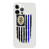 Personalized US Police Badge Police Officer US Flag Blue Line Phonecase Printed QTVQ241908