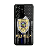Personalized US Police Badge Retired Police Officer Custom ID Phonecase Printed QTVA241911