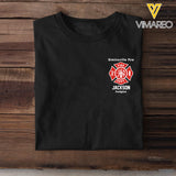 Personalized Firefighter Custom Name & Department T-shirt 2D Printed