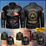 Premium Personalized Canadian Veterans Leather Jackets 020402, Gifts For Canadian Veterans