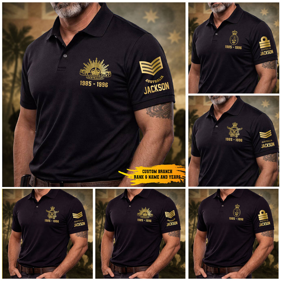 Premium Personalized Australian Polo Shirt 030401, Gifts For Vetetan Gifts For Australian Veteran