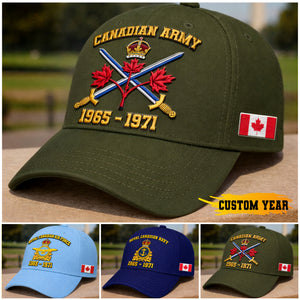 Personalized Premium Canadian  Embroidered Veterans Hats C20032601 Custom Time