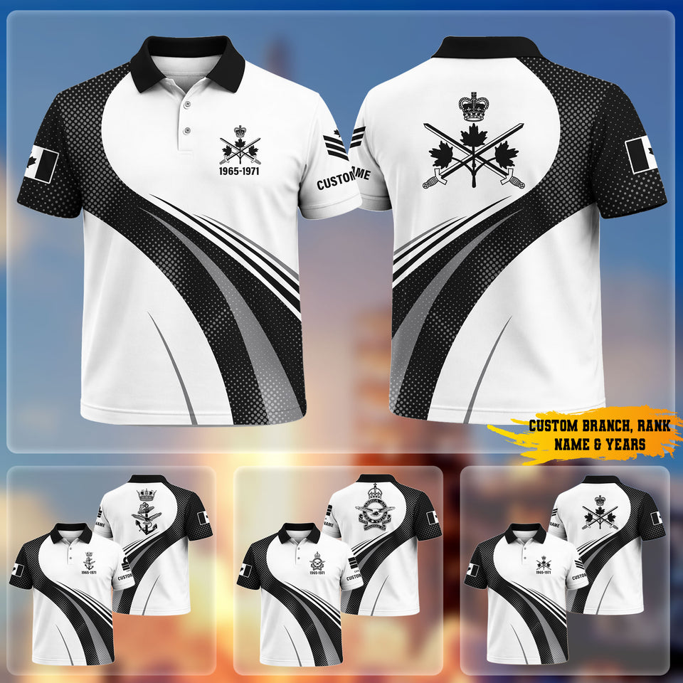 Premium Personalized Canadian Veteran Polo Shirt 030403, Gifts For Canadian Veterans, Gifts For Independence Day