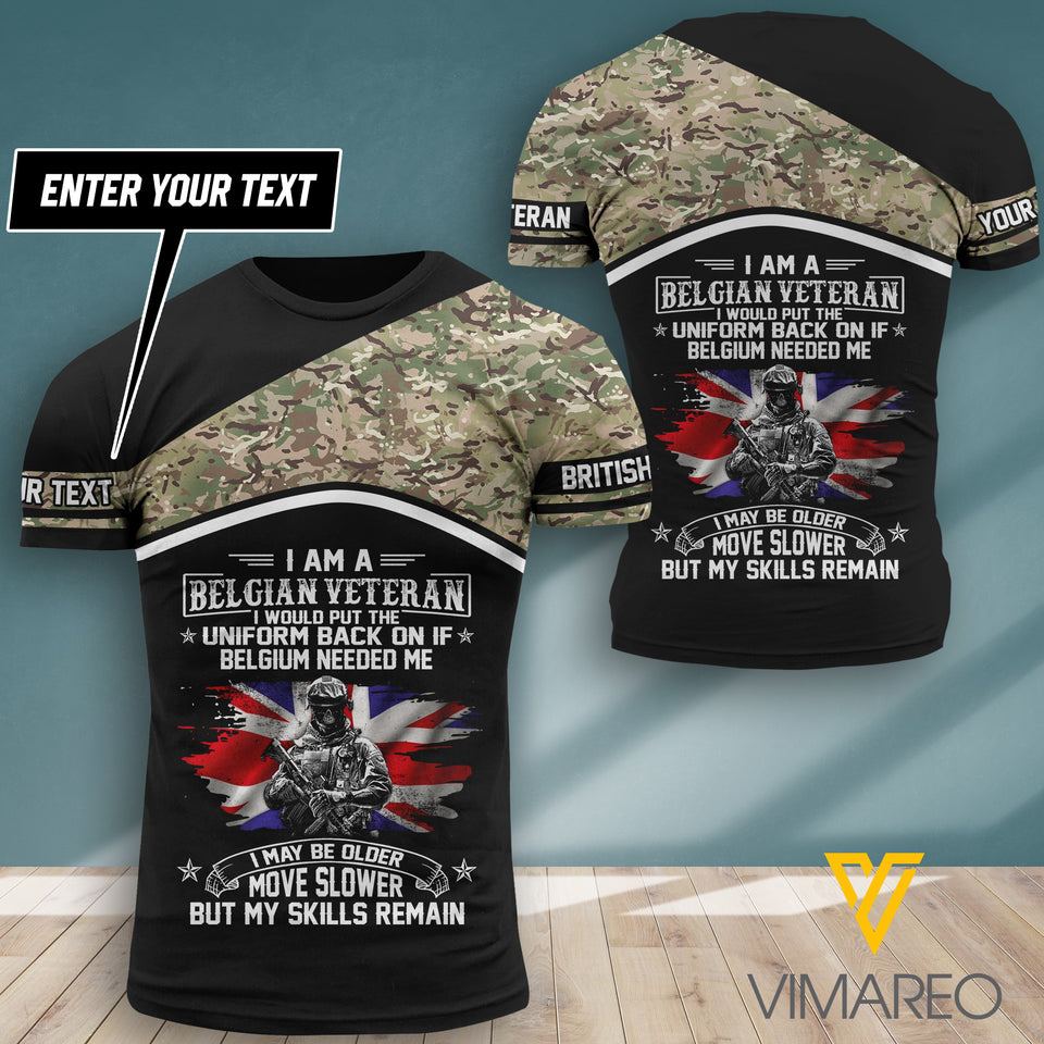PHN Customized British Veterans Tshirt Printed AUG-LN31