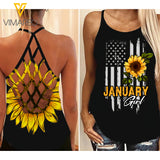 January Girl Criss-Cross Open Back Camisole Tank Top Legging CMER2