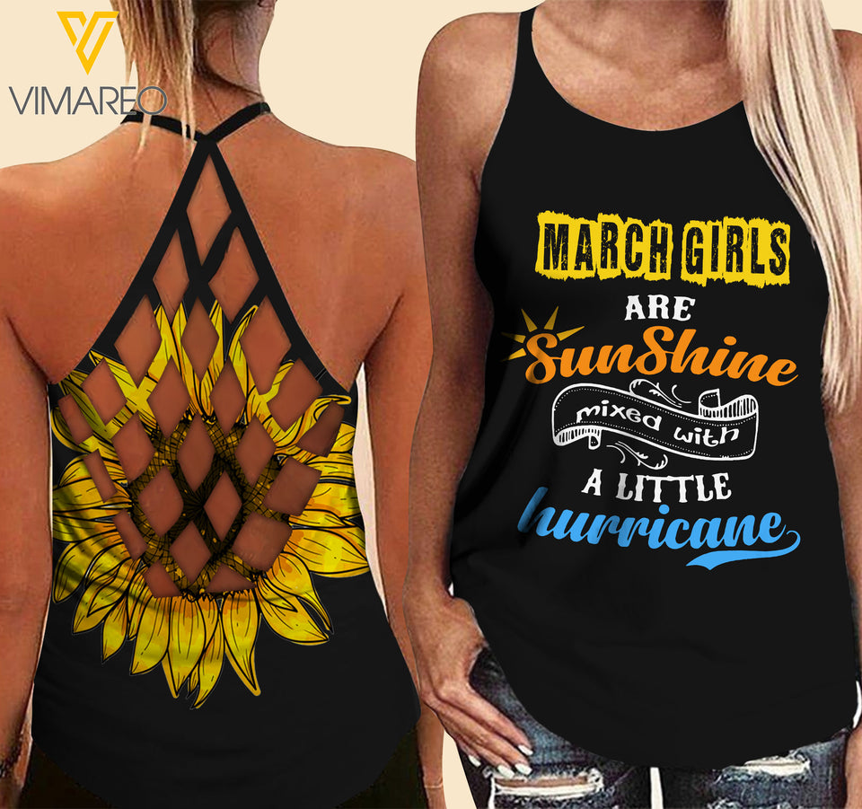 March Girl Criss-Cross Open Back Camisole Tank Top SMWLH
