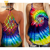 July Girl Criss-Cross Open Back Camisole Tank Top Legging TDWT