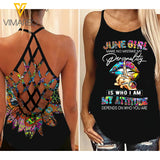 June Girl Criss-Cross Open Back Camisole Tank Top Legging MMDW