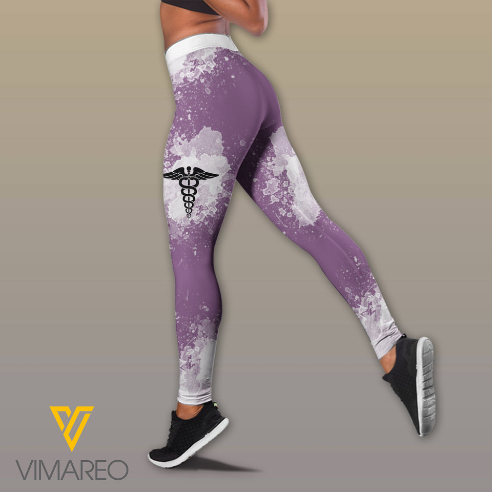Nurse Criss-Cross Open Back Camisole Tank Top Legging MFUEY1