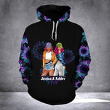CUSTOMIZED OCTOBER GIRL WITH SUNFLOWER 3D PRINTED HOODIE NYMA11