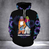 CUSTOMIZED SEPTEMBER GIRL WITH SUNFLOWER 3D PRINTED HOODIE NYMA11
