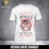 CUSTOMIZED GIRL LOVES DOG AND PAW PRINTS TSHIRT/ CRISS CROSS TANK TOP