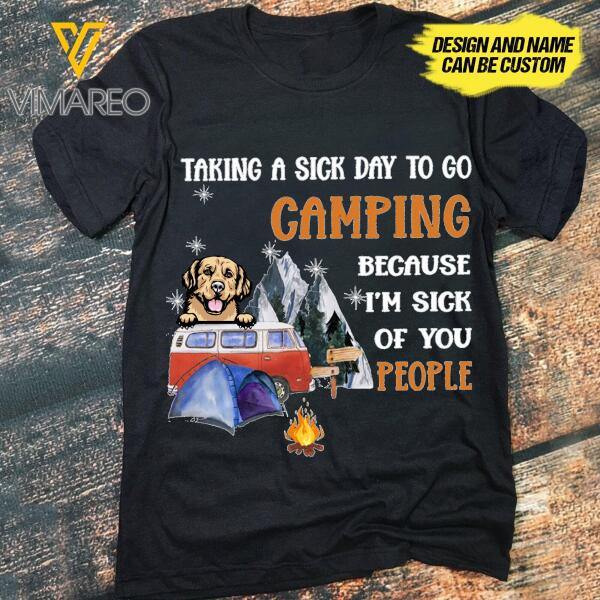 CUSTOMIZED I LIKE CAMPING WITH MY DOG TSHIRT YYTT17