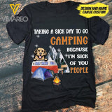 CUSTOMIZED I LIKE CAMPING WITH MY DOG TSHIRT YYTT17