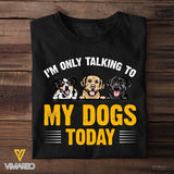 CUSTOMIZED TALKING TO MY DOG TODAY BLACK TSHIRT TNMQ170621