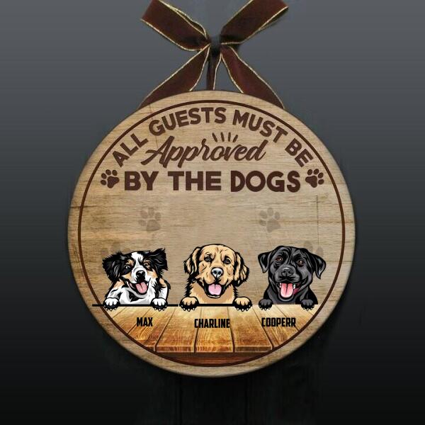 CUSTOMIZED DOG BREEDS WOODEN WELCOME DOOR SIGN TN