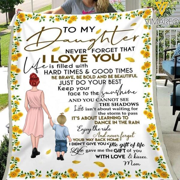 CUSTOMIZED MOTHER AND DAUGHTER LOVE BLANKET TNLN1906