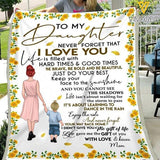 CUSTOMIZED MOTHER AND DAUGHTER LOVE BLANKET TNLN1906