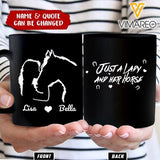 CUSTOMIZED HORSE GIRL LOVER MUG TNVH0507