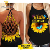 BLESSED TO BE CALLED PERSONALIZED CRISS-CROSS OPEN BACK CAMISOLE TANK TOP