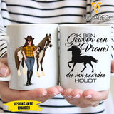 IK BEN GEWOON EEN VROUW DIE VAN PAARDEN HOUDT HORSE LOVE PERSONALIZED MUG