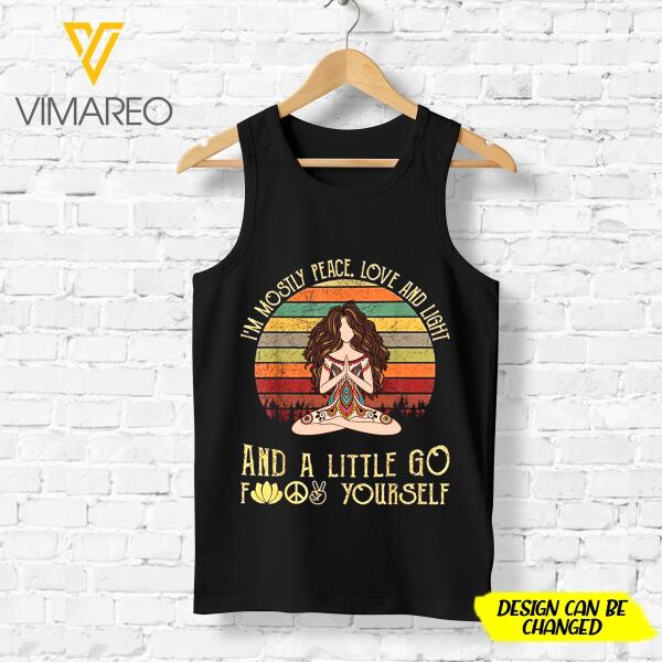 PERSONALIZED YOGA HIPPIE GIRL STANDARD TANK PRINTED