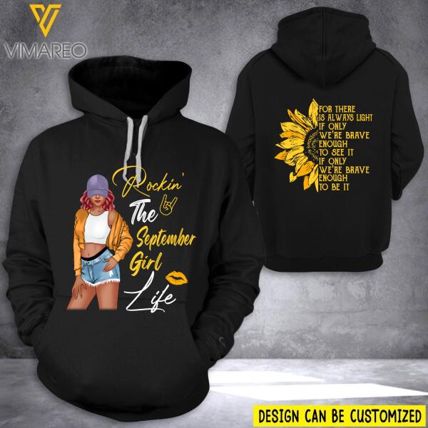 PERSONALIZED ROCKIN THE SEPTEMBER GIRL LIFE HOODIE  NEY38T