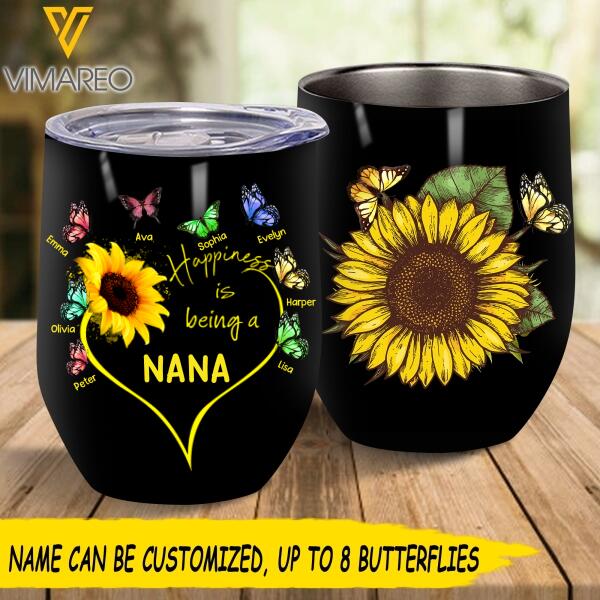 Personalized Butterfly Sunflower Tumbler AUG-MQ04