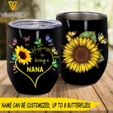 Personalized Butterfly Sunflower Tumbler AUG-MQ04
