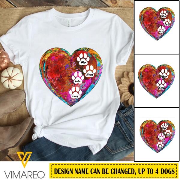 Customized Dog Name Tshirt Printed AUG-LN16
