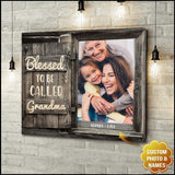Personalized Blessed To Be Called Grandma Canvas Printed AUG-QH24