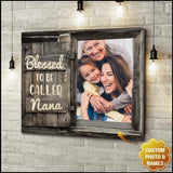 Personalized Blessed To Be Called Nana Canvas Printed AUG-QH24