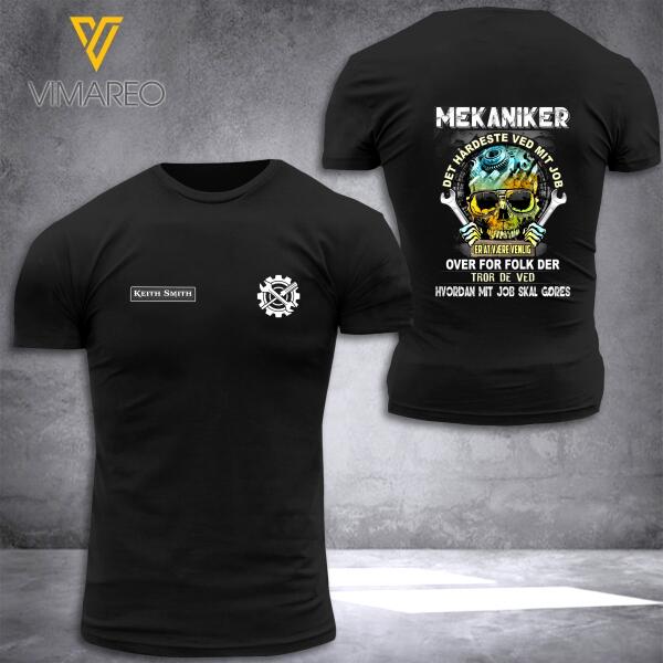 MEKANIKER PERSONALIZE TSHIRT DENMARK