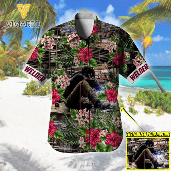 Personalized Welder Hawaii Shirt Printed AUG-MA26