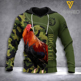 PERSONALIZED ROOSTER ARMY HOODIE TNDT0609