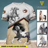 PERSONALIZED HORSE TSHIRT 3D PRINTED