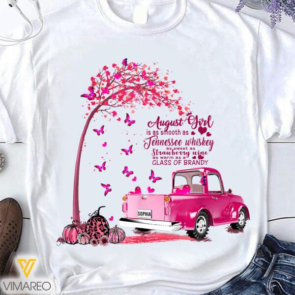 Personalized August Girl Tshirt Printed SEP-QH08