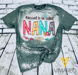 PERSONALIZED BLESSED TO BE CALLED GRANDMA BLEACHED TSHIRT TNTN2009