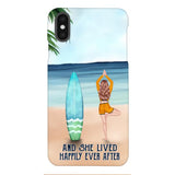 personalized girl yoga surfing beach phone case