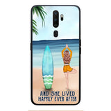 personalized girl yoga surfing beach phone case