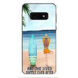 personalized girl yoga surfing beach phone case