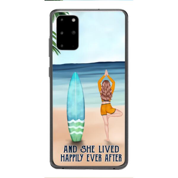 personalized girl yoga surfing beach phone case